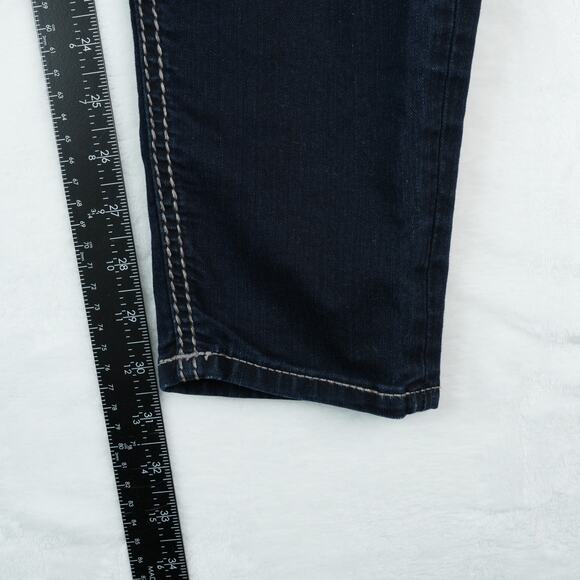 Silver Jeans Womens 31x31 Blue Dark Wash Suki Mid Super Skinny Flap Pocket - Picture 12 of 14